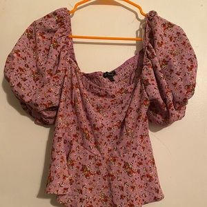 Purple floral top